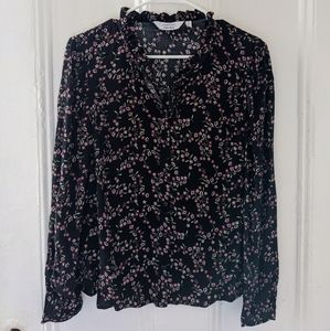 *Sold* & Other Stories Black and Pink Button Front Shirt